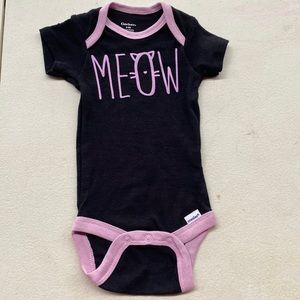 Baby girl MEOW onesie